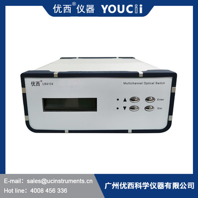 복귀 손실 50dB 작동 파장 1260년 ~ 1650nm과 2/4/8/16 샤넬 데스크탑 광 스위치
